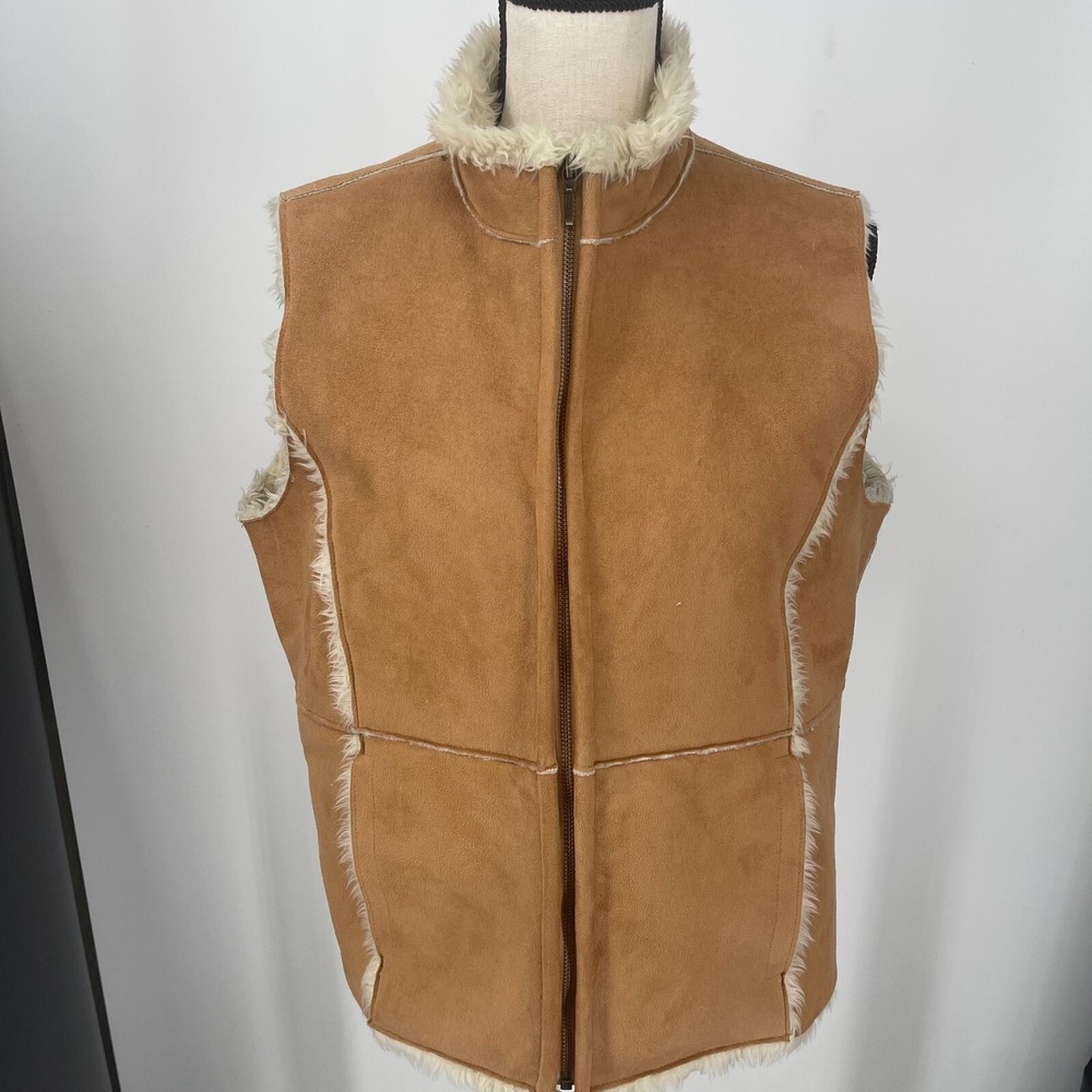 Guide Series Brown Lined Vest WOMENS Full Zip Size Large